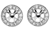 1/2ct genuine diamond earring jackets. All 14Kt white gold jackets measuring 10.5mm set with genuine brilliant cut diamonds
