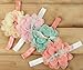 DANMY Baby Girl Super Stretchy Headband Big Lace Petals Flower Baby Hair Band Newborn Hair Accessories(4PCS)
