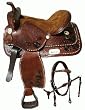 DOUBLE T Western Pleasure Saddle Set with Bridle & Breast Collar