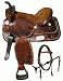 DOUBLE T Western Pleasure Saddle Set with Bridle & Breast Collar