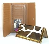 Giraffe Print Clutch Wallet With Removable Checkbook Cover - Choice of Trim Colors