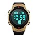 Gosasa LED Sports Military Men's Wristwatches 50m Waterproof Digital Casual Watch(Gold)