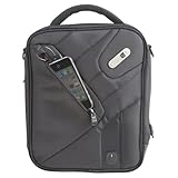 Powerbag Tablet Messenger Bag with Battery for Charging Tablets, Smartphones and eReaders, Black (RFAP-0088F)