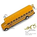 Personalized And Engraved Kids Yellow School Bus - 8 Â½" Die Cast Toy - Pull Back Action - Unique Personalized Gift For Birthdays, Party Favor And More.