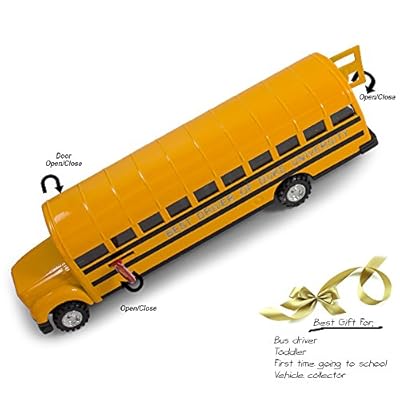 Personalized And Engraved Kids Yellow School Bus - 8 Â½" Die Cast Toy - Pull Back Action - Unique Personalized Gift For Birthdays, Party Favor And More.