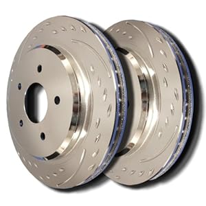 05-07 Saturn Ion - Rear Diamond Slot Brake Rotors