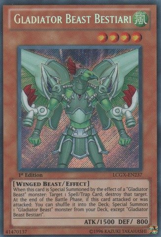 Yu-Gi-Oh! - Gladiator Beast Bestiari (LCGX-EN237) - Legendary Collection 2 - 1st Edition - Secret Rare
