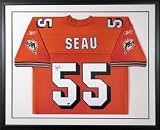 Junior Seau Miami Dolphins Framed Autographed Orange Jersey
