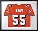 Junior Seau Miami Dolphins Framed Autographed Orange Jersey