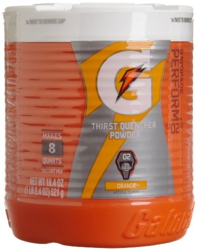 Gatorade Powder, Orange, 18.4-Ounce Canister (Pack of 12)