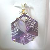 14K Amethyst and Diamond Pendant