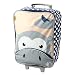 D and N Kids Girls Boys Hippo Wheeled Rolling Front Zipper Suitcase