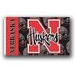 Nebraska Cornhuskers NCAA 3' x 5' Premium 2-Sided Banner Flag by BSI Products Inc.