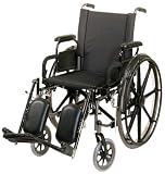 ITA-MED Adult Wheelchair with Detachable Armrests and Swing Footrests