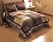 Moose 'n' Trees Patchwork Quilt with 2 Matching Shams