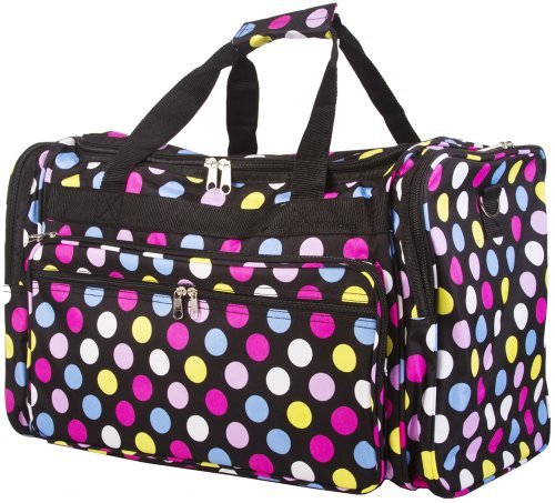 World Traveler Colorful Polka Dots Duffle Bag 22-inch