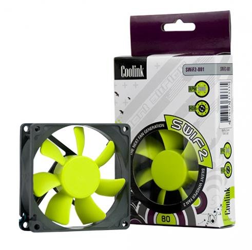 Coolink SWiF2 80mm, 1100RPM, 9.5dba Fan SWiF2-800