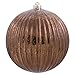 Vickerman 441299-6" Chocolate Mercury Pumpkin Ball Christmas Tree Ornament (4 pack) (M162415)