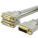 DVI-I to Dual DVI I Video Y Splitter M-F Cable Adapter