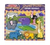 Melissa & Doug Deluxe Wooden Safari Chunky Puzzle
