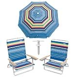 Set of 2 Rio Matching Beach Chairs (5 Position Lay flat) With A Matching 6 ft Tilt Umbrella Bonus Free Sand Anchor 51k0 LYZxLL. SL160 Set of 2 Rio Matching Beach Chairs (5 Position Lay flat) With A Matching 6 ft Tilt Umbrella Bonus Free Sand Anchor