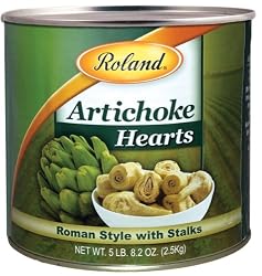 Roland Artichoke Hearts, Roman Style with Stalks, 5 -Pound and 8.2-Ounce Can