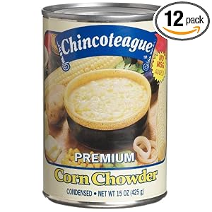 Chincoteague Seafood Corn Chowder, 15-Ounce Cans (Pack of 12) by Chincoteague Seafood