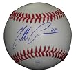 Matt Carson Autographed ROLB Baseball, Cleveland Indians, Oakland Athletics, Proof Photo