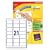 Avery Addressing Labels Laser Jam-free 21 per Sheet 63.5x38.1mm White Ref L7160-100 [2100 Labels]