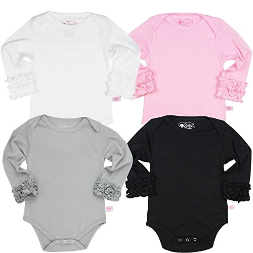 RuffleButts® Infant / Toddler Girls Long Sleeve One Piece Under Bodysuit