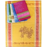 Grape Motif Kitchen Jacquard Tea towel with woven design French import 5 Colors