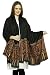 Uniscarf Black Multistripe border Jamawar wool Shawl RS.1499.00