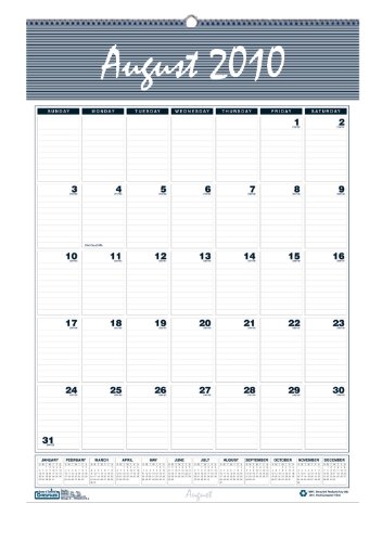 cheap House of Doolittle 12 Months August 2010 to July 2011 Bar Harbor Academic Monthly Wall Calendar, 12 x 17 Inch, Blue and Gray, Recycled (HOD352)