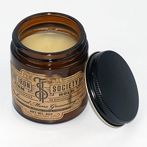 THE IRON SOCIETY Mens Hair Grooming Aid 3oz Firm Hold Pomade NEW