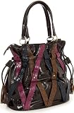 Oversized ''Crisscross'' Deep Brown Tote