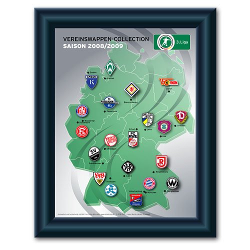 3. Bundesliga  Pinrahmen DFB Premiumkollektion, 22 cm x 28 cm, \"FD-DFB-VWA-3.11\&quo Preisvergleich