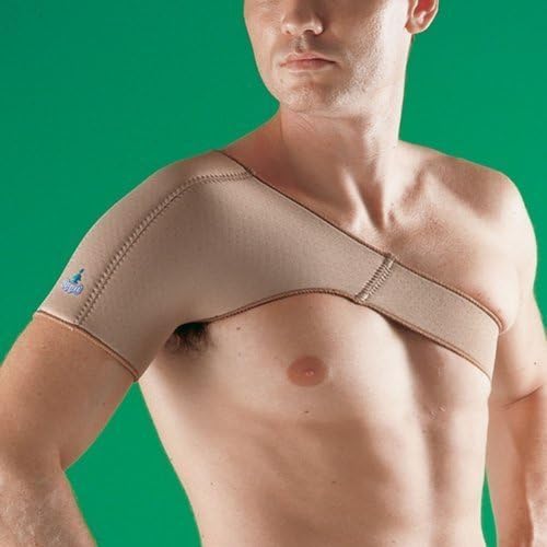 Oppo Medical Right or Left Breathable Neoprene Shoulder Support (Unisex; Natural), Small by LPI