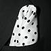 Royal Silk White Polka Dot Silk Pocket Square 100% Silk - Full-Sized 16