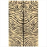 Sumak SUM540A Ivory / Black Novelty Rug Size: 9' x 12' Rectangle