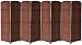 Sorbus Room Divider Privacy Screen, Foldable Panel Partition Wall Divider, Room Dividers and Folding Privacy Screens, Diamond Double-Weaved (8 Panel, Espresso Rust)