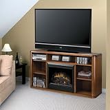 Dimplex DFP4974BW Symphony Logan Media Console with Electric Fireplace, Burnished Walnut