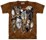 Wolf Feather Mountain Evolution T Shirt