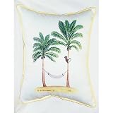 Betsy Drake HJ085 Palm Trees & Monkey Art Only Pillow 15