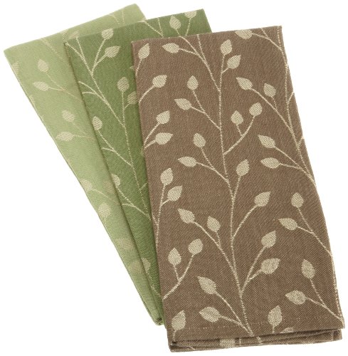 DII Vine Jacquard Dishtowel, Set of 3