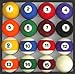 Pool Table Billiard Ball Set, Traditional Style
