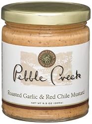Pebble Creek Roasted Garlic & Red Chile Mustard, 9.5-Ounce Bottles (Pack of 3)