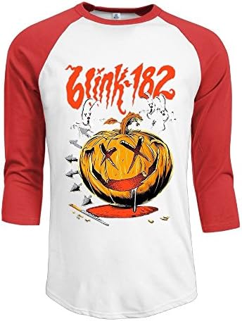 HUASHL Men's Blink 182 Halloween 3/4 Sleeve Baseball T Shirts