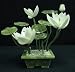 White Jade Lotus Bonsai Flowers Bouquet Asian Art Home Decor