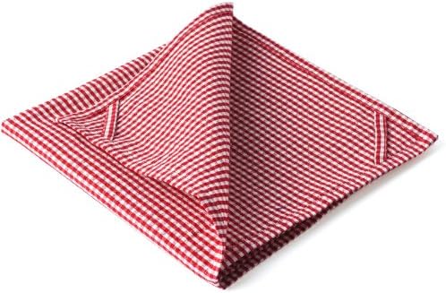 At Home with Marieke Red and White Check Sarah Tea Towel