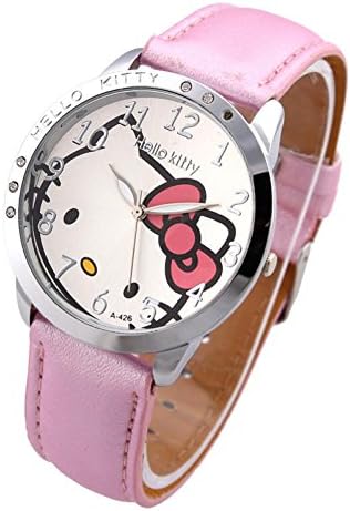 Fashion FreeZone 1pcs Women Dress Watch Colourful PU Strap Watches Hello Kitty Fashion Ladies Wrist Watches New 2015